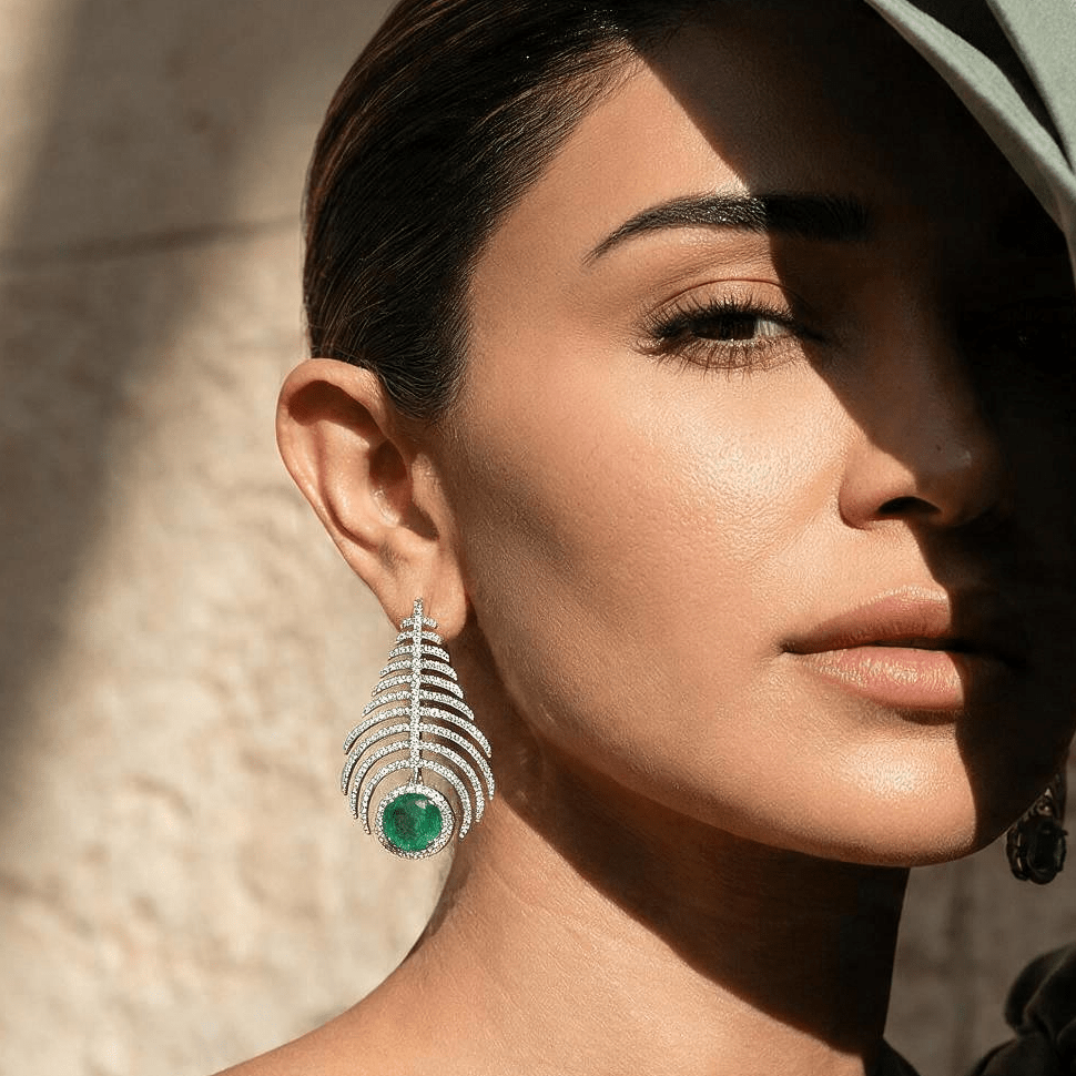 The New Emerald and Diamond Palm Tree Earrings
