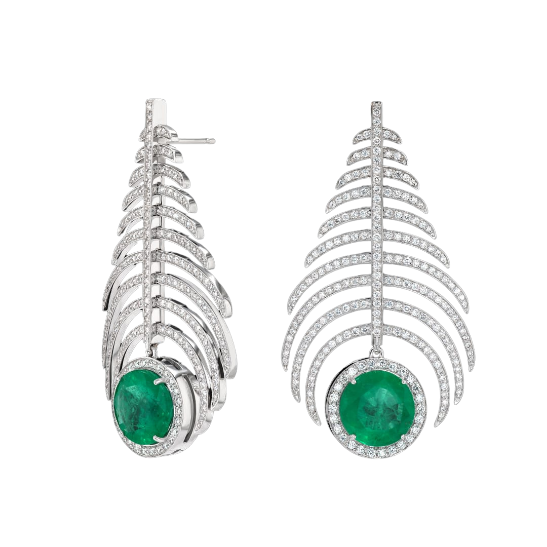 The New Emerald and Diamond Palm Tree Earrings