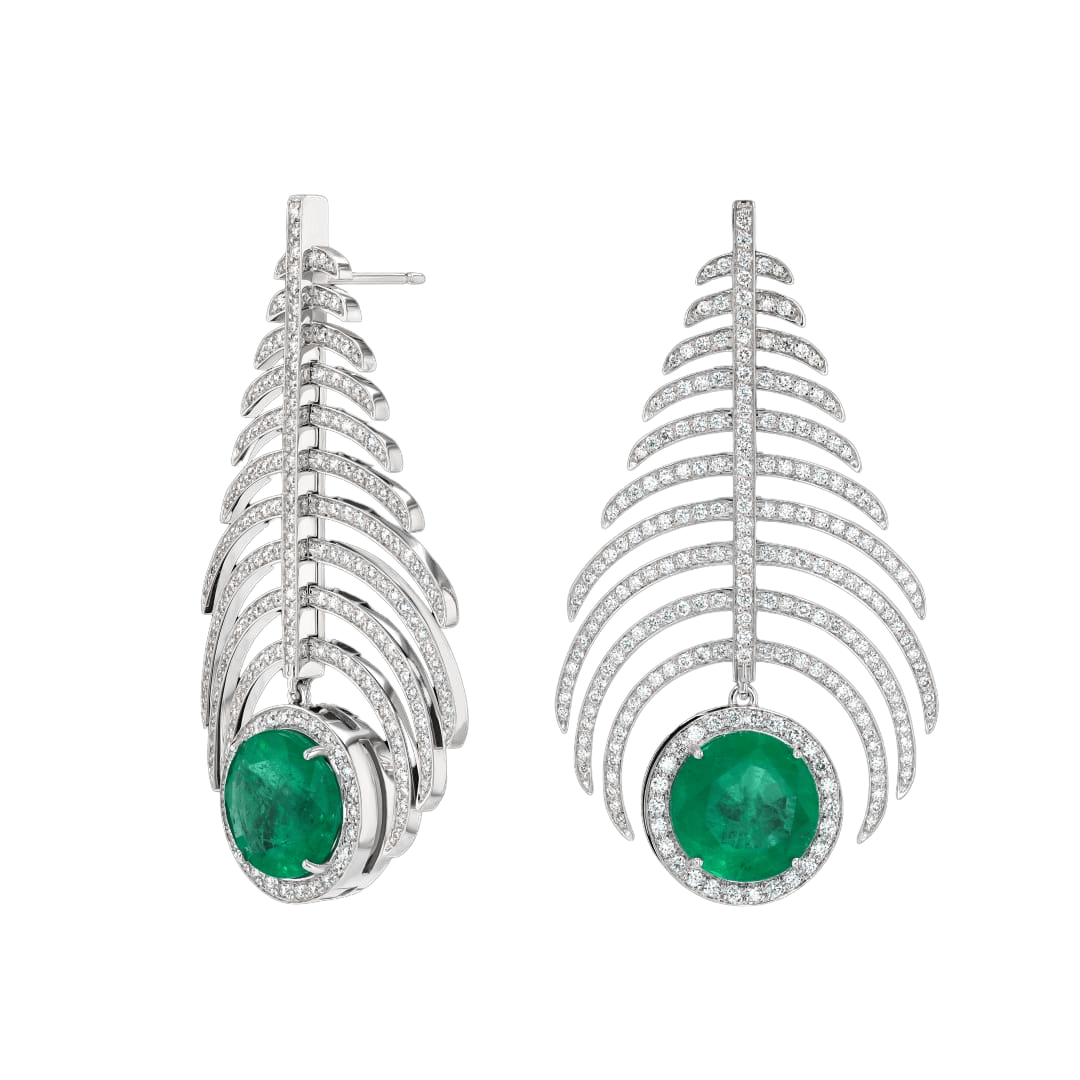 The New Emerald and Diamond Palm Tree Earrings