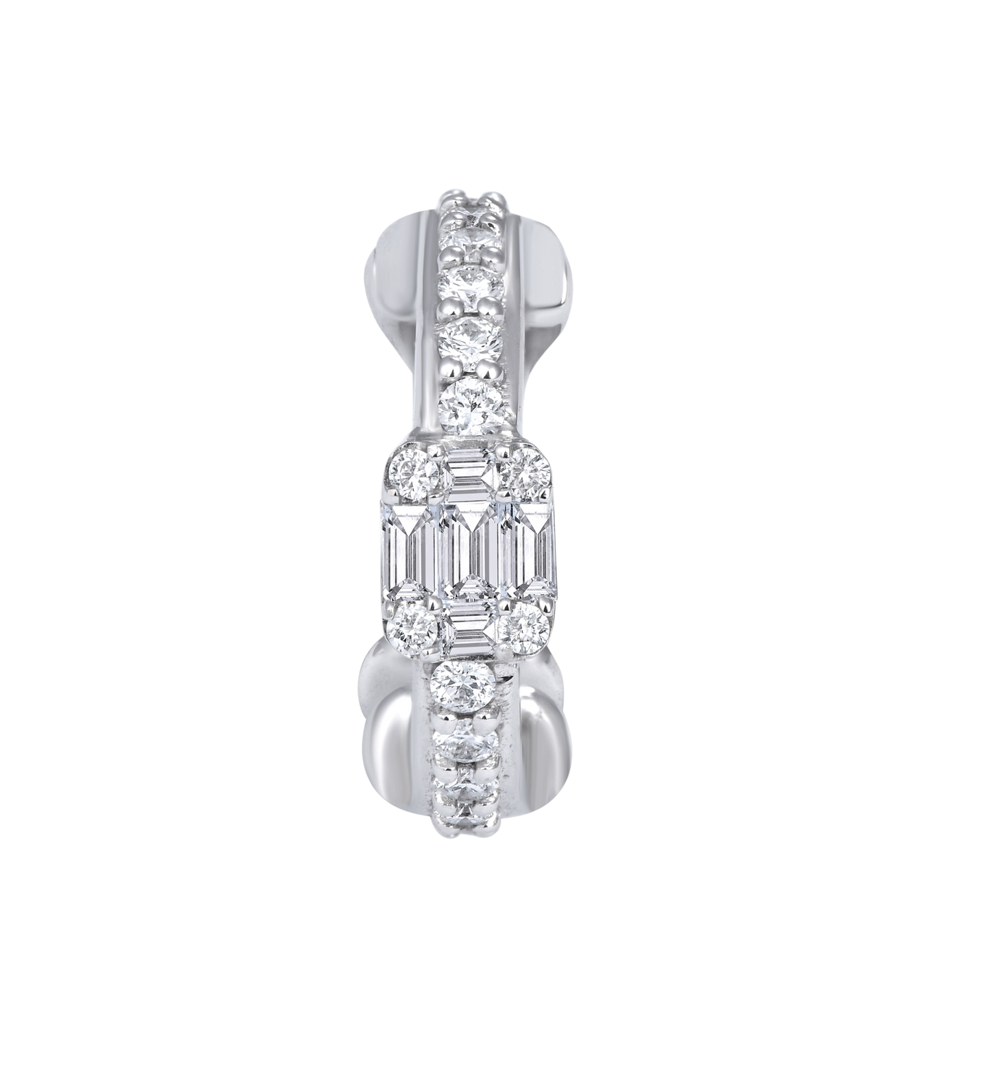 Single line diamond ear cuffs