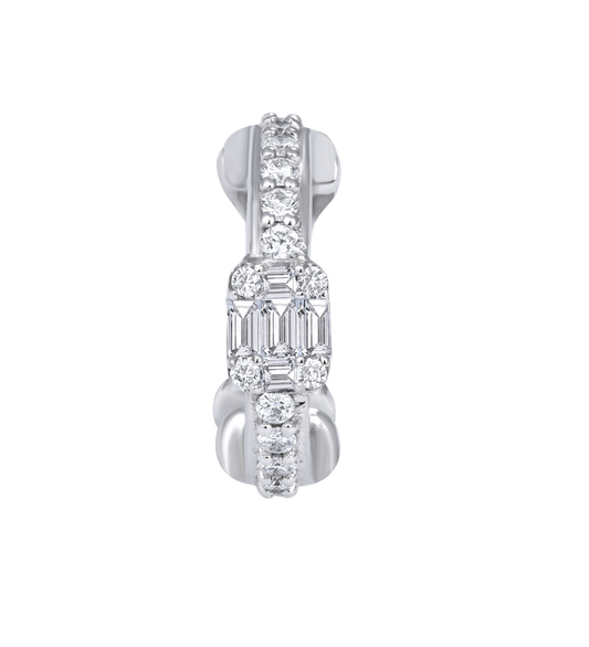 Single line diamond ear cuffs