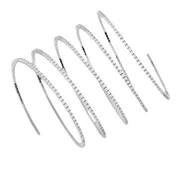 Stretchable Coil pave diamond bracelet