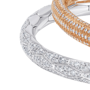 Expandable Bangle - White Gold