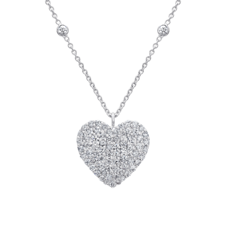 Heart Diamond Pendant with Diamond Chain