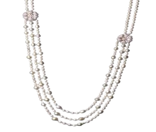 Baroque Pearl and diamond Necklace