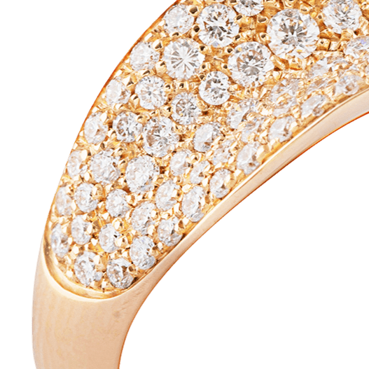 Rose Gold & Diamond leaf Ring