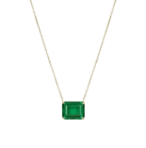 Emerald pendant chain