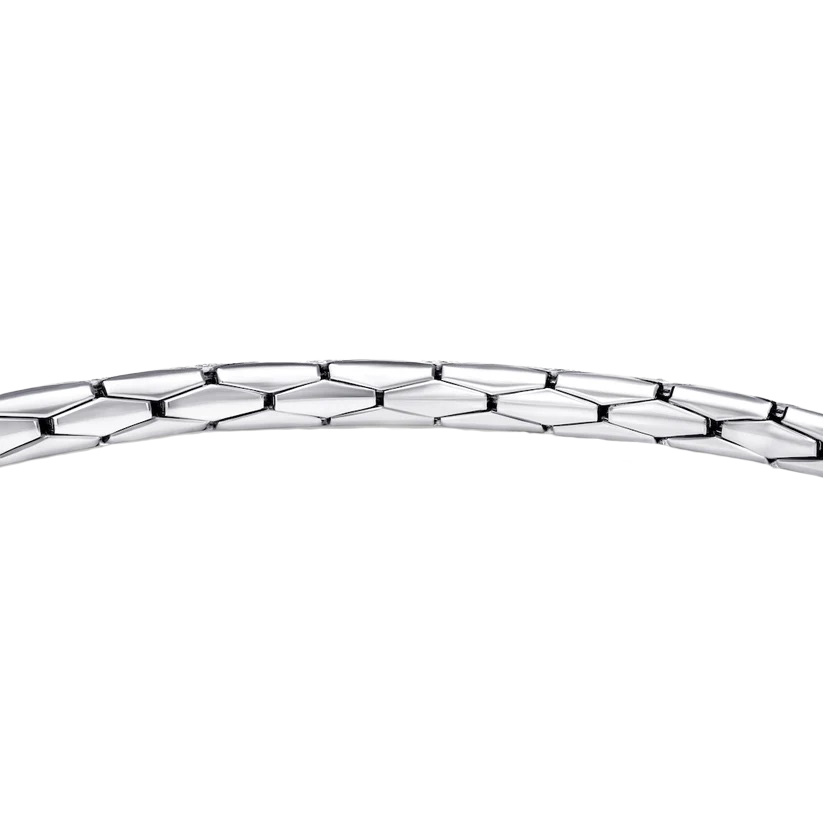 Expandable Bangle - White Gold