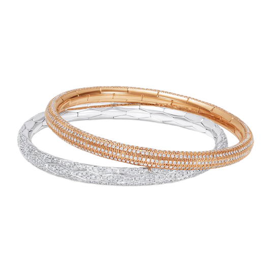 Expandable Bangle - White Gold