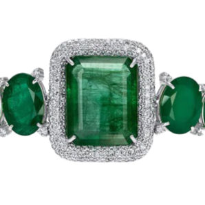 Large Emerald Choker and Bracelet