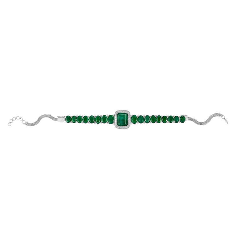 Large Emerald Choker and Bracelet