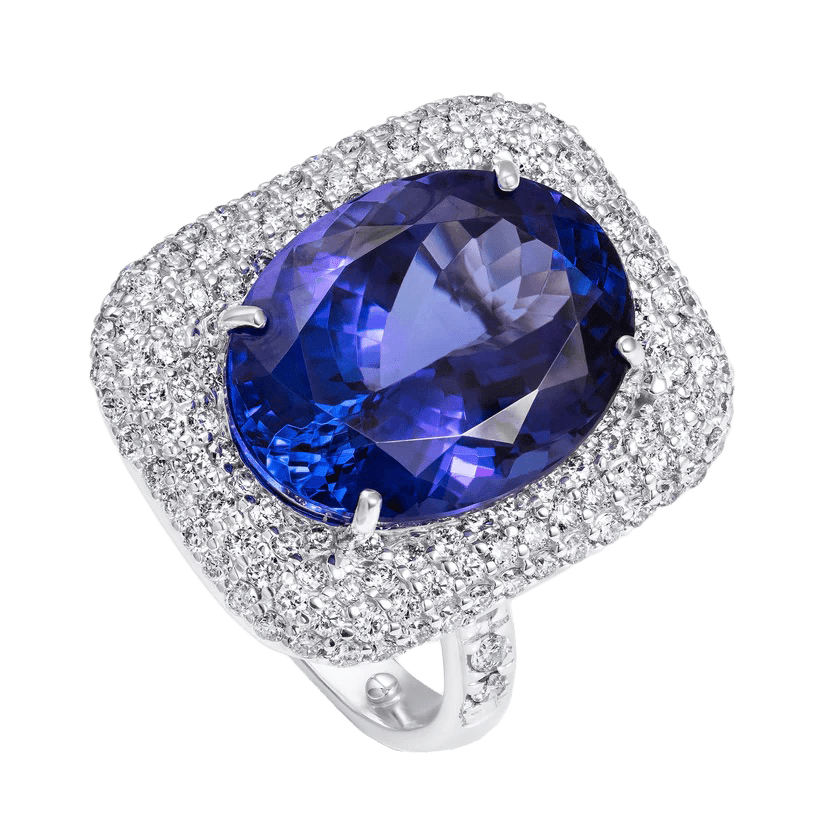 Tanzanite and Diamond Ring