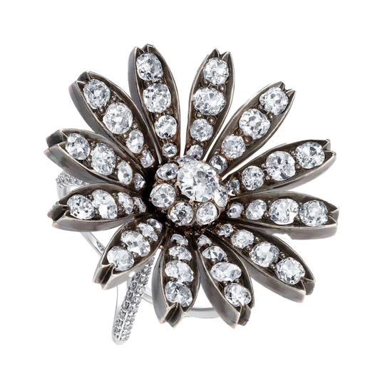 European Flower Diamond ring