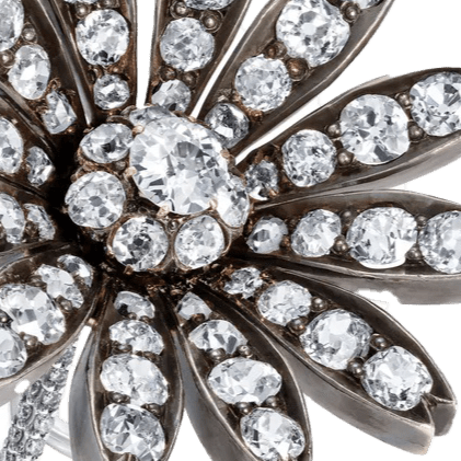 European Cut Diamond Ring Top
Part of the Ring, the Flower is made with
European Diamonds, 16 cts gold