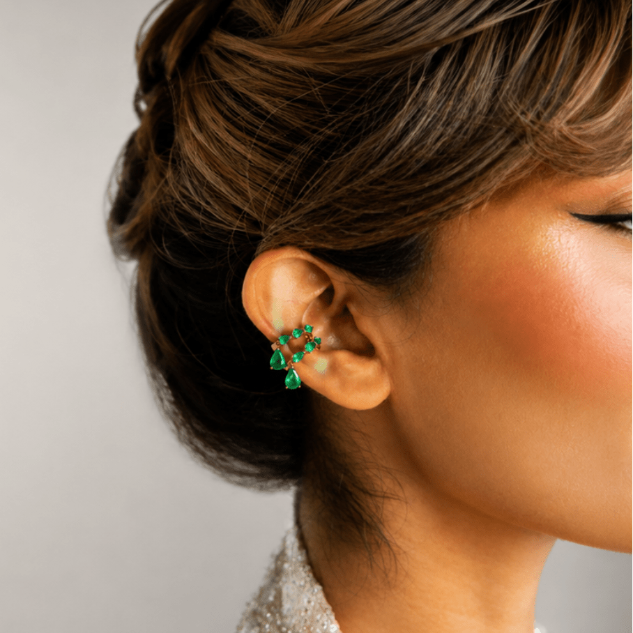 New Emerald Drop Earring Stud