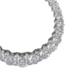 White Diamond Front Hoops earrings