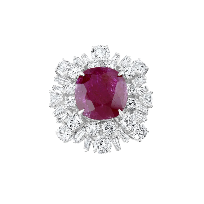 Oval Cut Thai Ruby Ring