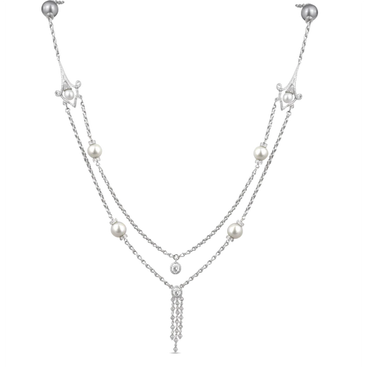 Important South sea pearls and diamond necklace