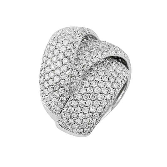 Large pave turban ring