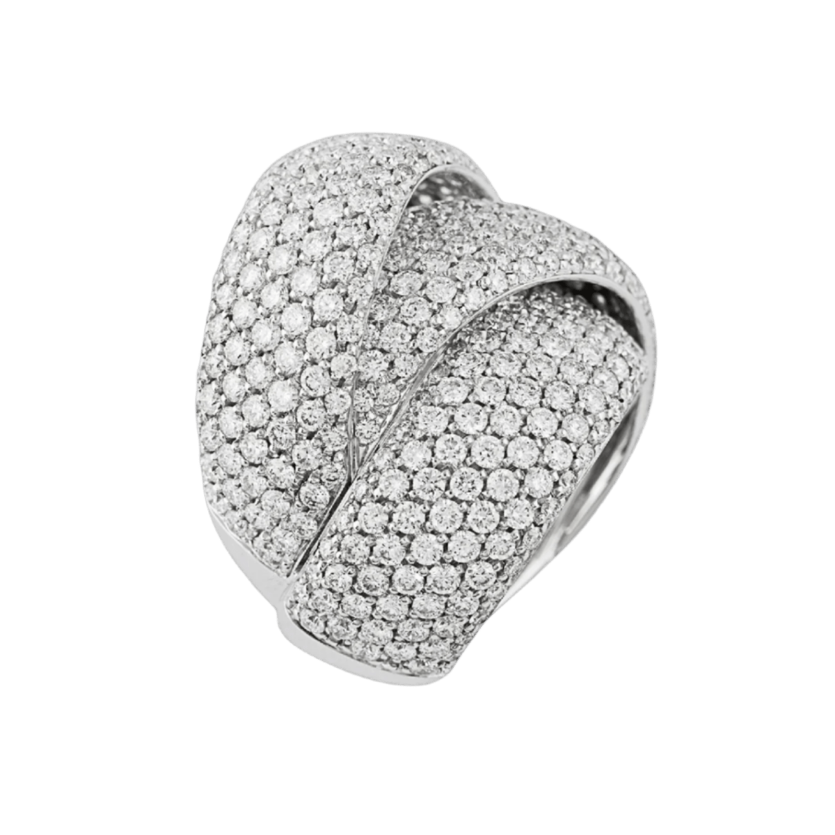 Large pave turban ring