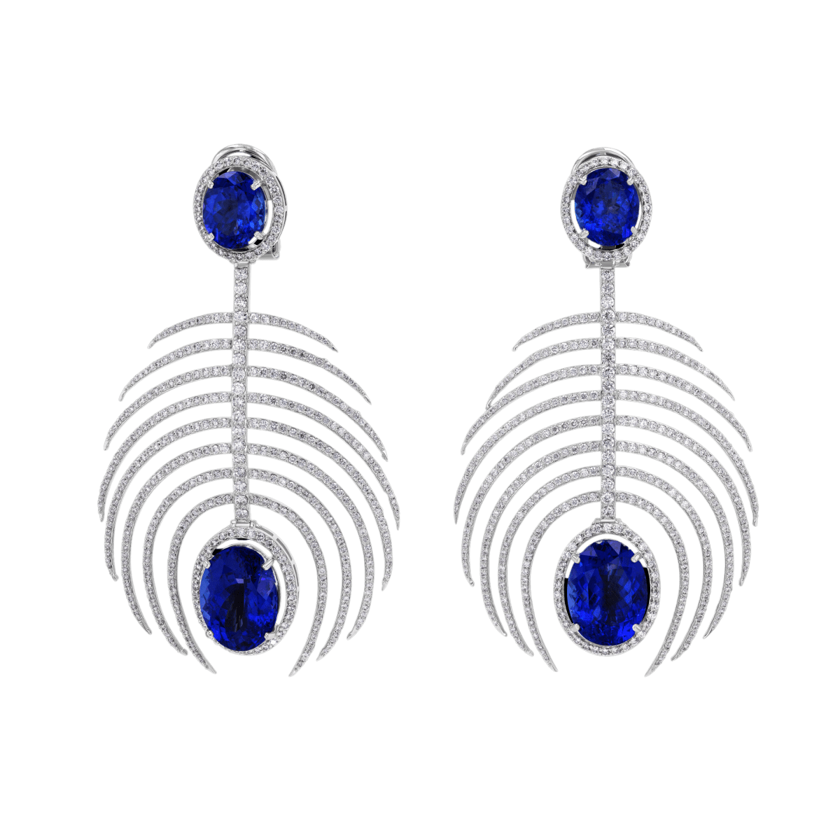 The New Tanzanite and diamond palm tree earrings
