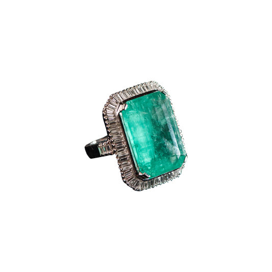 Emerald and Diamond Ring