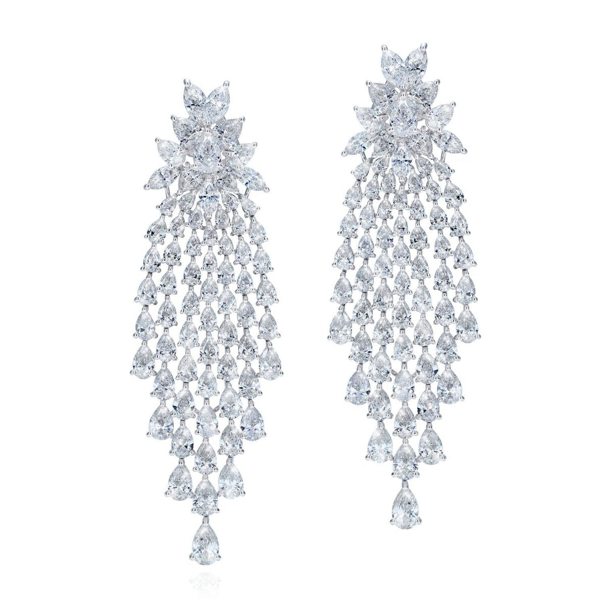 Marquise Cascading Diamond Earrings