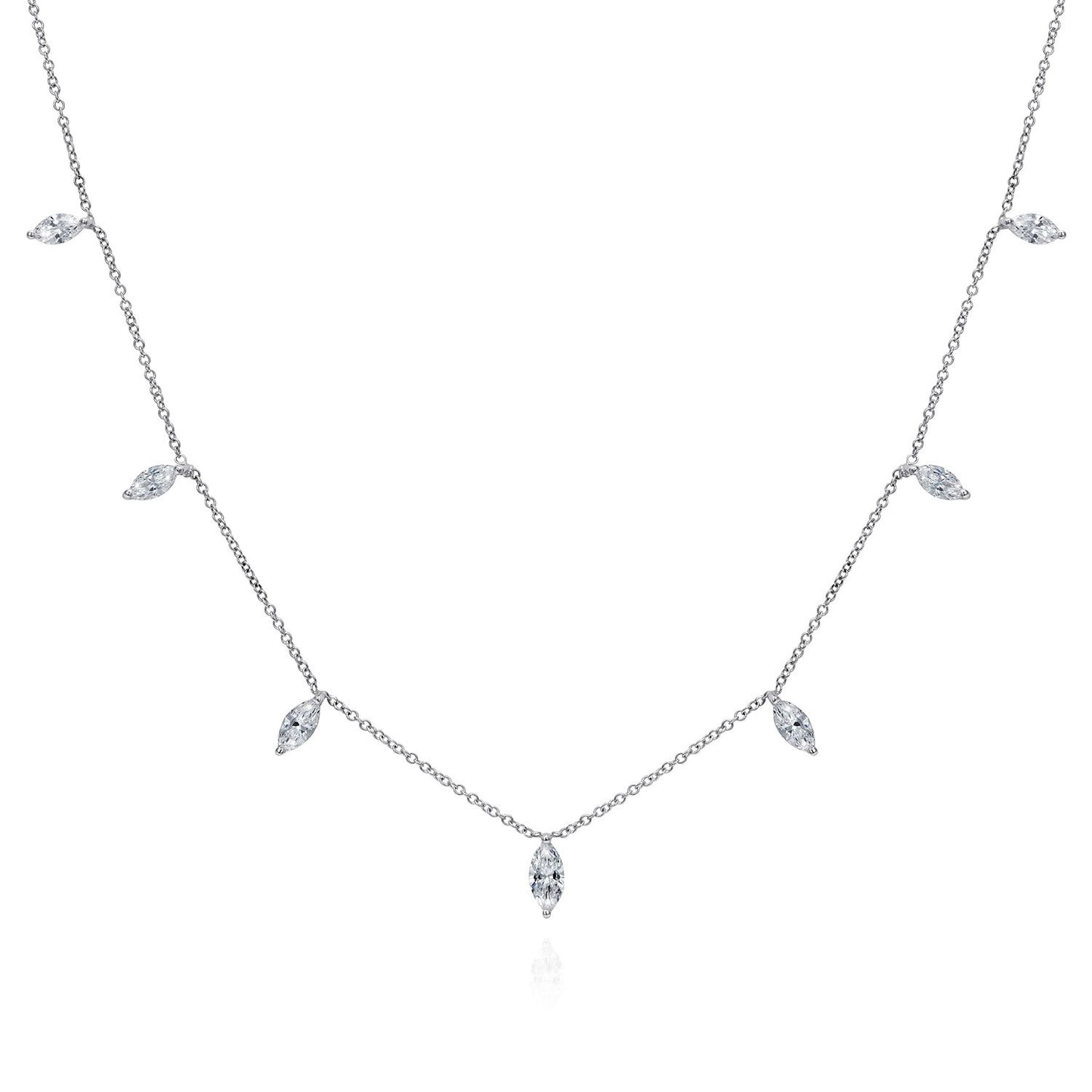 Five Marquise Chain Necklace
