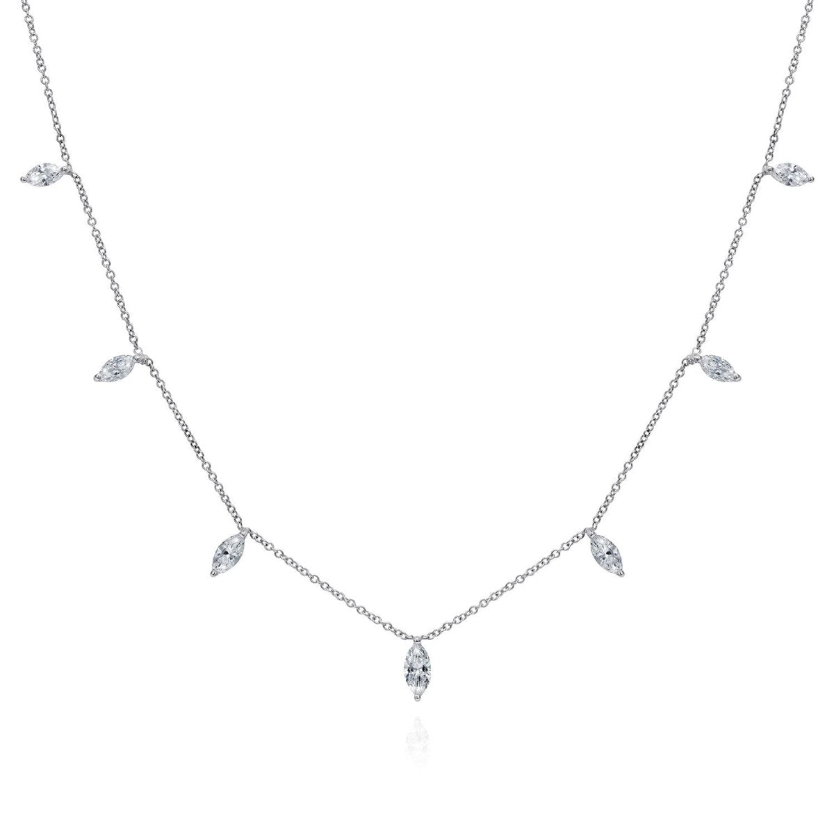 Five Marquise Chain Necklace