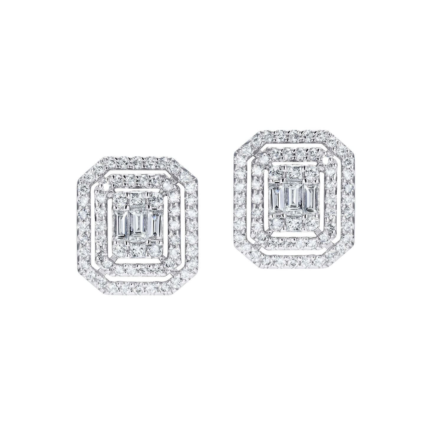 Illusion Setting DiamondTops Earrings
