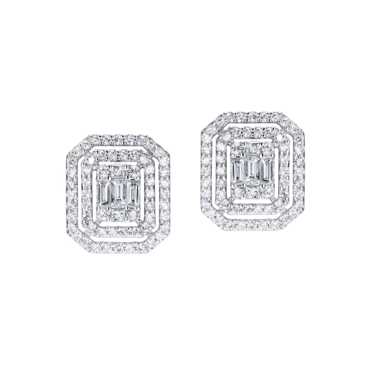 Illusion Setting DiamondTops Earrings