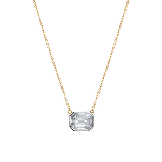 Illusion Set Diamond Pendant Chain