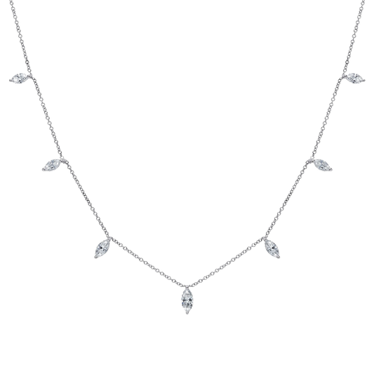 Five Marquise Chain Necklace
