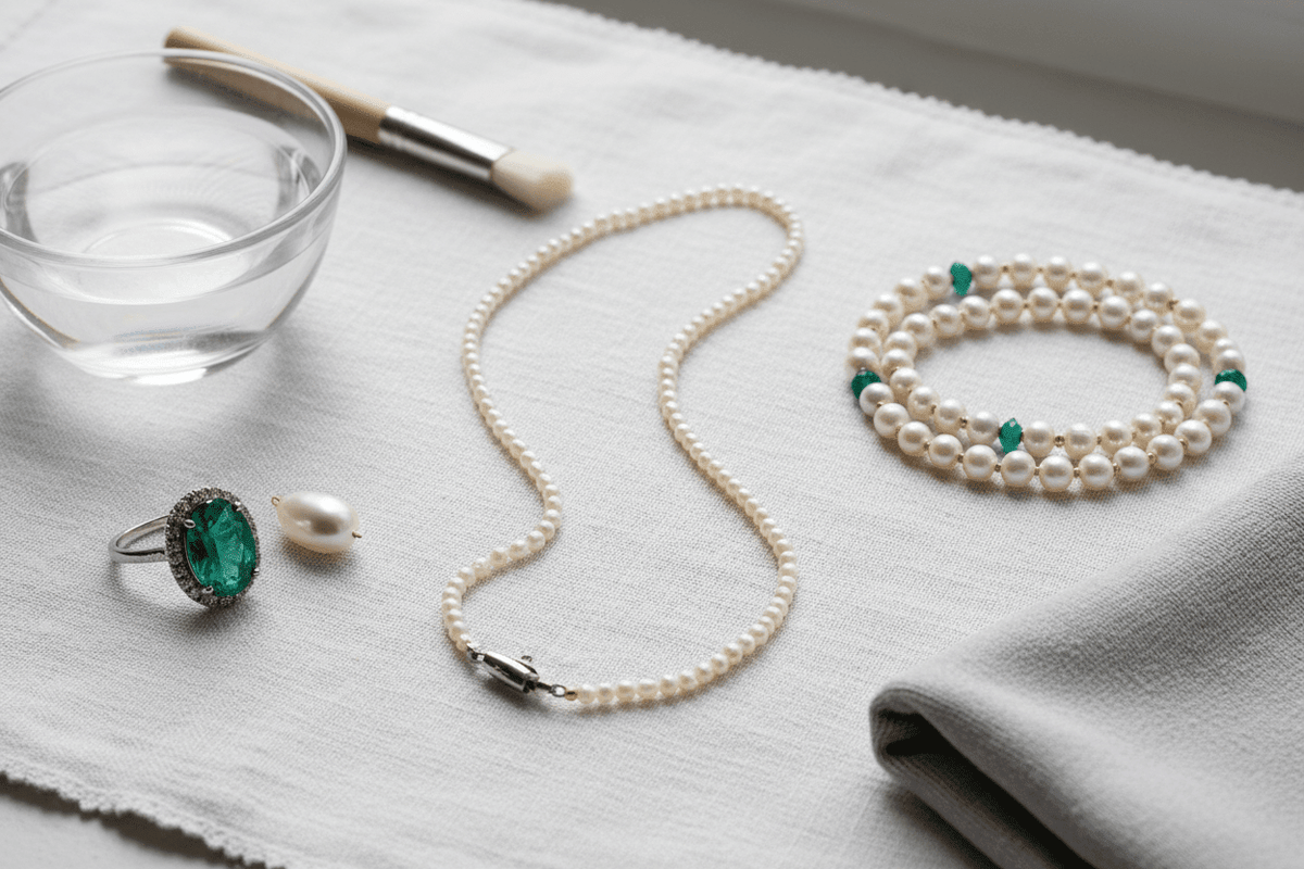 Emeralds & Pearls - How to cherish softer stones
