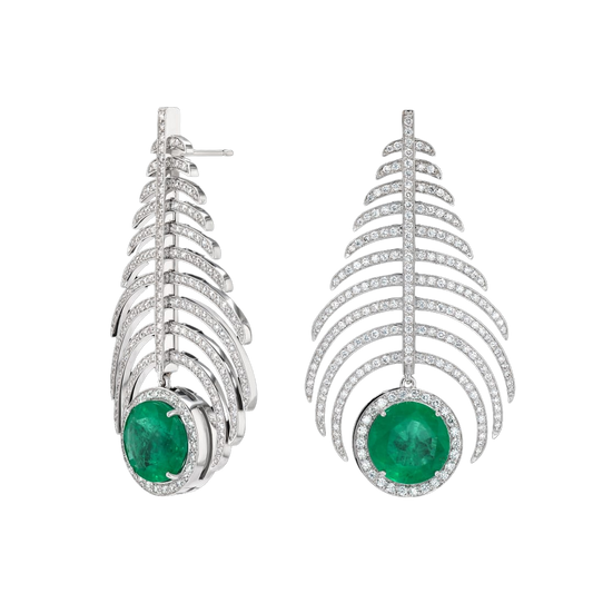 The New Emerald and Diamond Palm Tree Earrings
