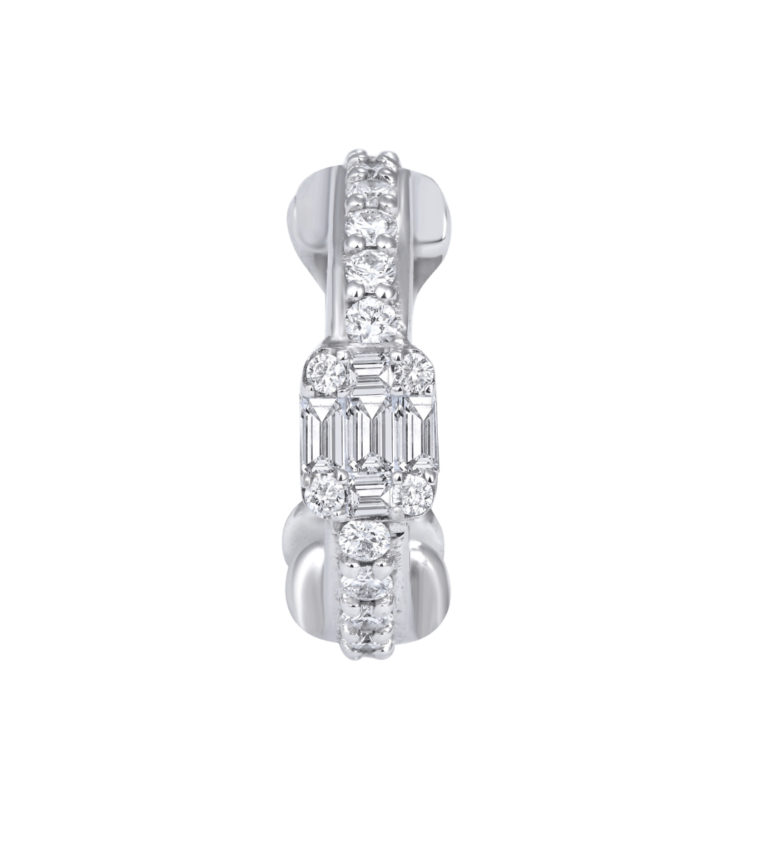 Single line diamond ear cuffs