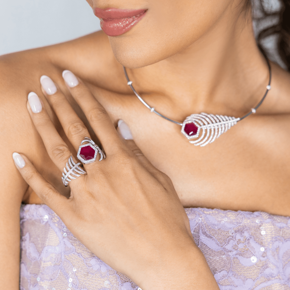 The New Ruby and Diamond Palm Tree Necklace