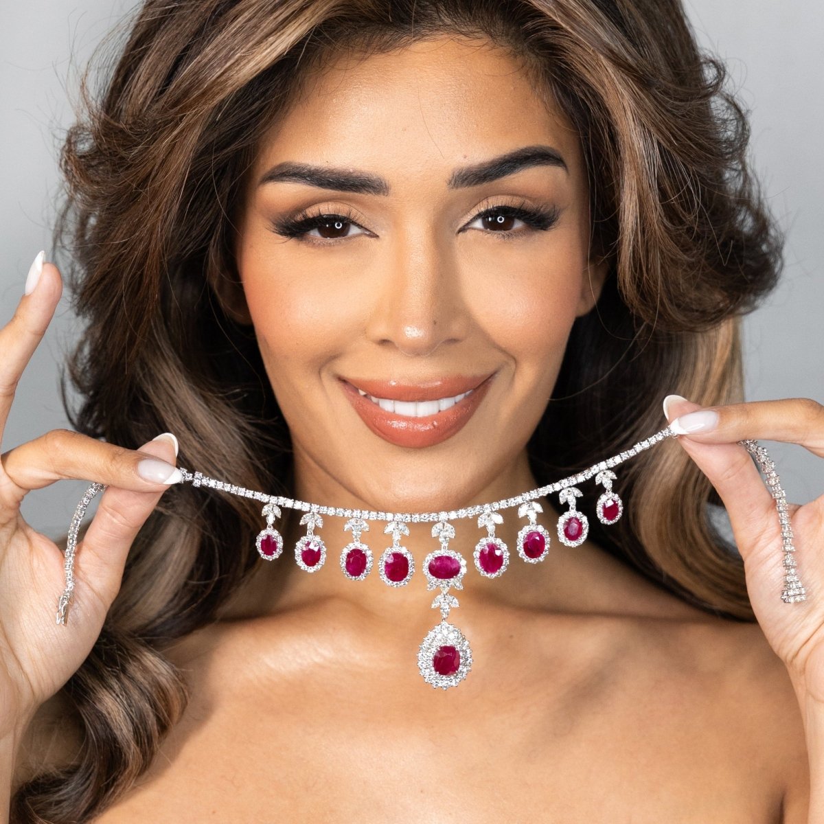 Burmese Ruby and Diamond Important Necklace