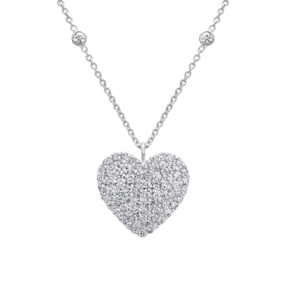 Heart Diamond Pendant with Diamond Chain
