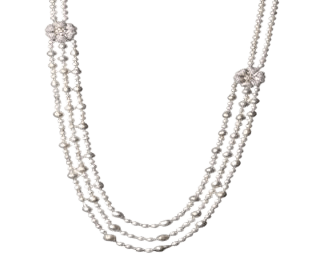 Baroque Pearl and diamond Necklace