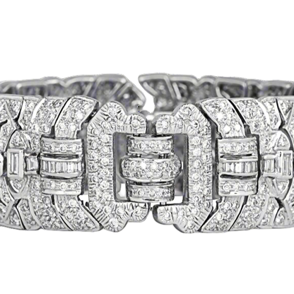 Diamond bracelet on a white background