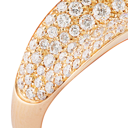 Rose Gold & Diamond  leaf Ring