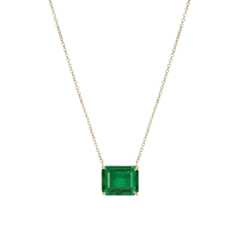 Emerald pendant chain