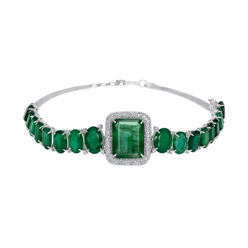 Emerald Bracelet cum choker