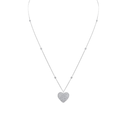 Heart Diamond Pendant with Diamond Chain