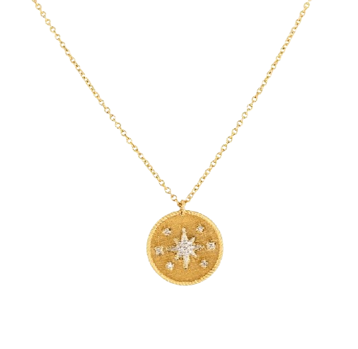 Yellow Gold and Diamond Pendant Chain