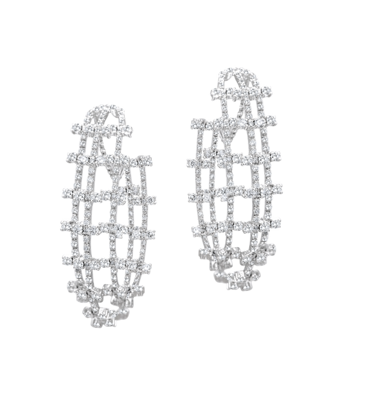 Diamond Radiance Web Earrings