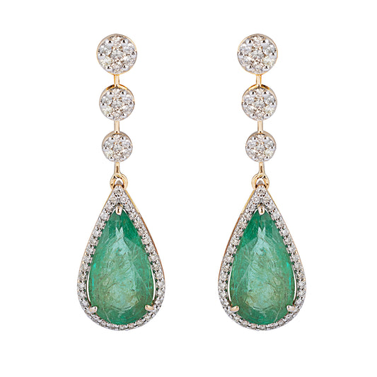 Emerald & Diamond Earrings