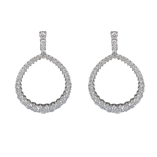 White Diamond Front Hoops