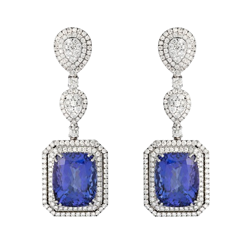 The New Large Tanzanite and Diamond Earrings